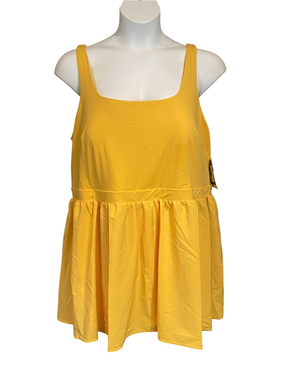 Joy Lab Womens Plus Size 2X Activewear Dress NWT Bright Yellow Shorts Workout